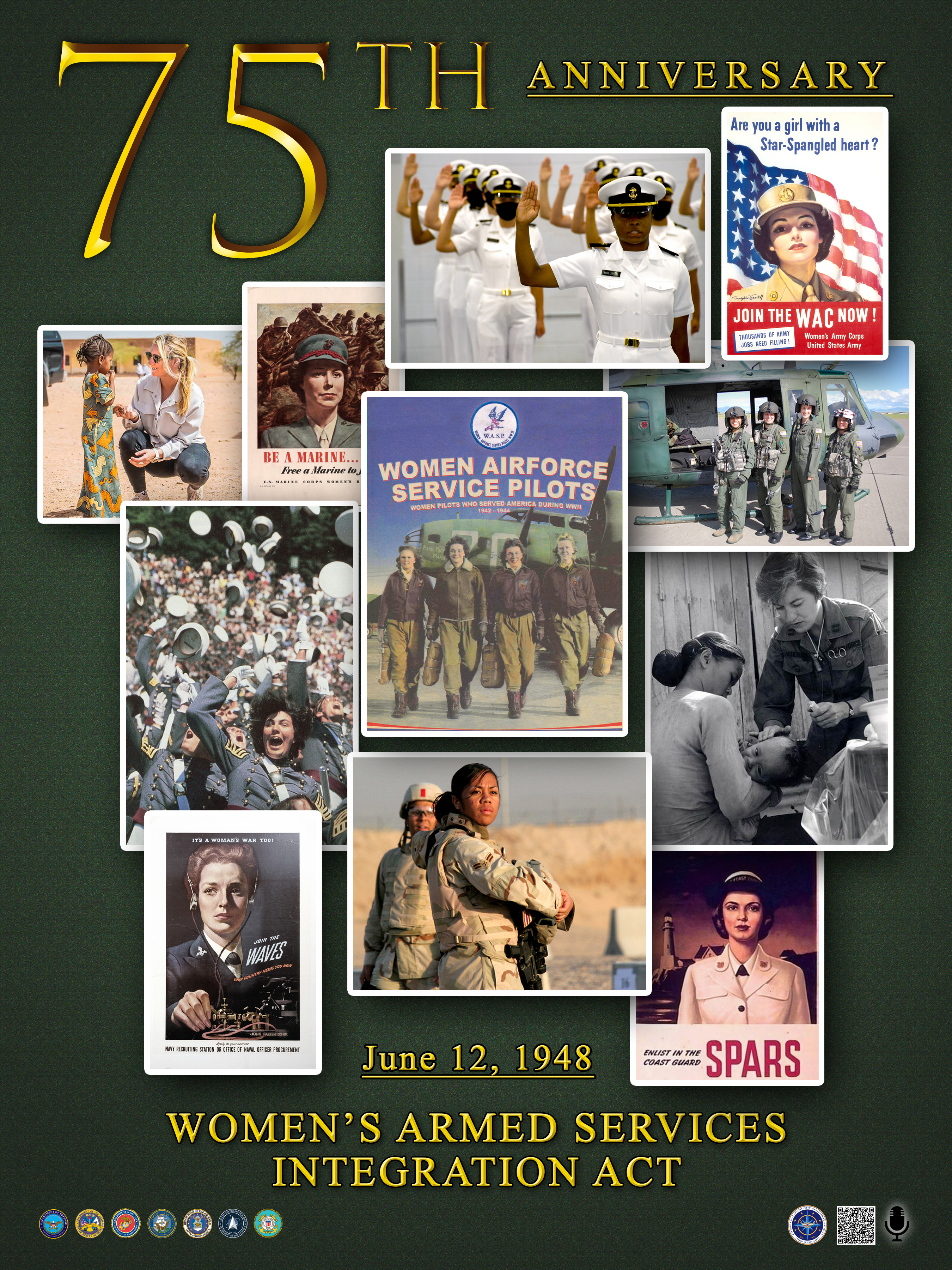 75th Anniversary Poster for Women's Armed Services Integration Act
