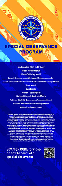 Image of Display Banner Product explaining the Special Observance Program