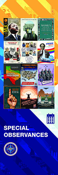 Image of Graphic Display Product showcasing images of various observance posters.
