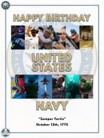 Image of United States Navy Birthday Poster
