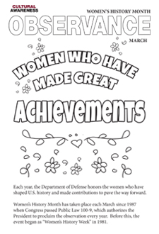 2024 Women's History Month Activity Book