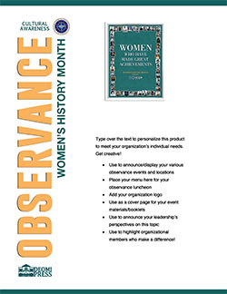 2024 Women's History Month Mini Poster Template