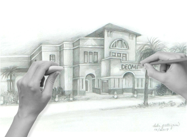 Drawing of DEOMI building