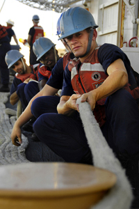Image of Navy personnel on ship