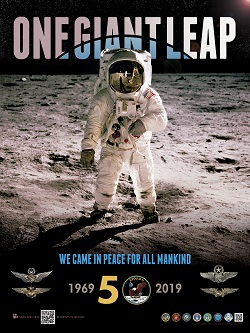 Moon Landing Anniversary Poster
