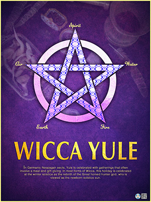 Image of Wicca Yule Holiday Poster